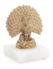 John Richard Decor Brass Peacock Sculpture on Alabaster