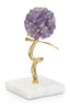 John Richard Decor Amethyst Flora Sculpture on Marble, Small