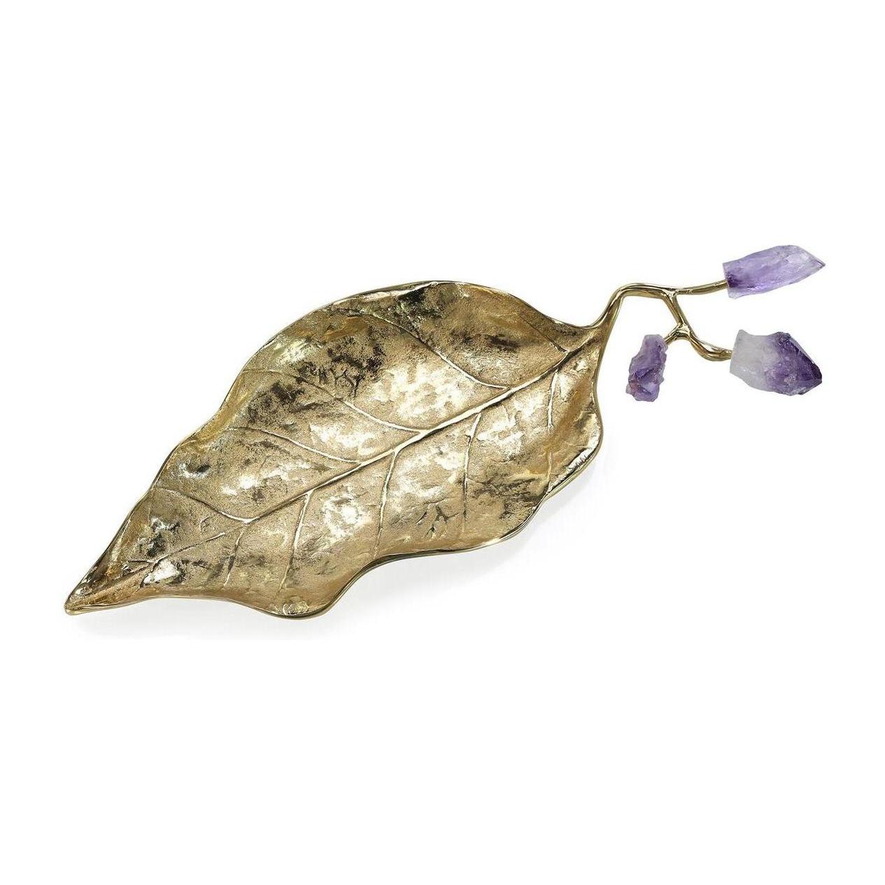 John Richard Decor Budding Amethyst Leaf Tray I