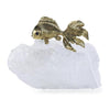 John Richard Decor Fantail Goldfish Sculpture on Selenite III
