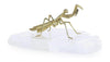 John Richard Decor Brass Mantis Sculpture on Selenite