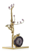 John Richard Decor Amethyst Grove Sculpture on Brass Base