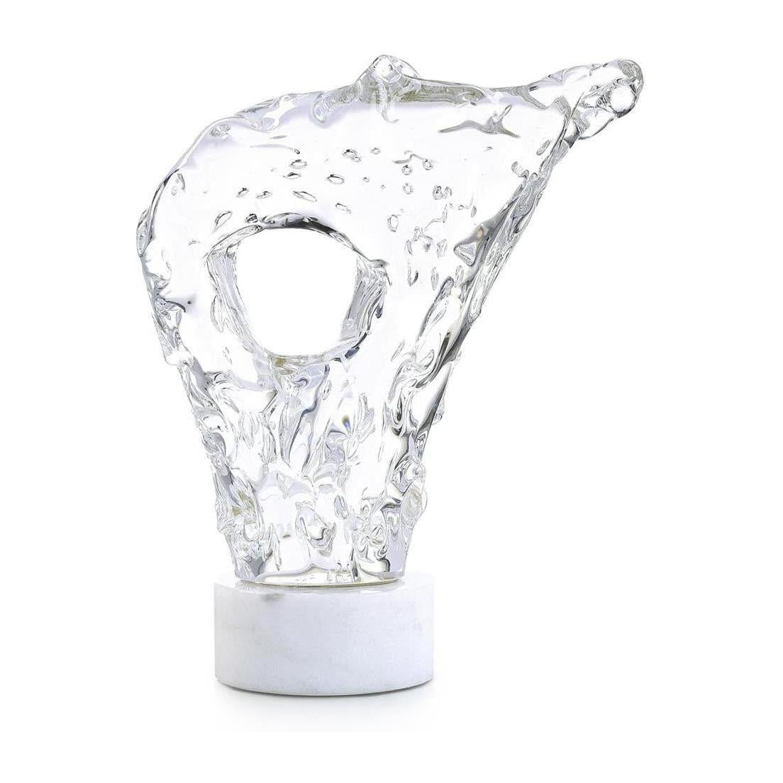 John Richard Decor Glacial Wisp Sculpture on Marble Base