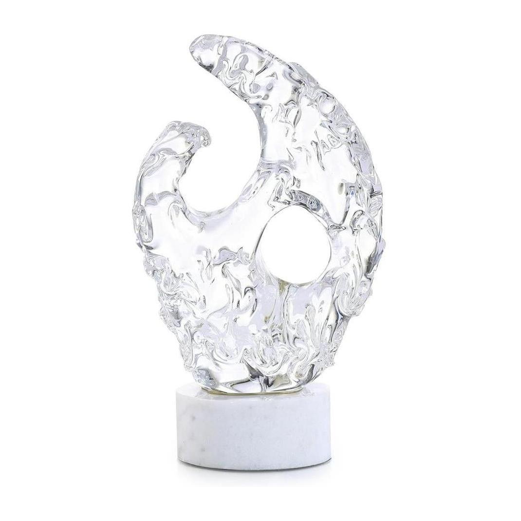 John Richard Decor Glacial Wisp Sculpture on Marble Base