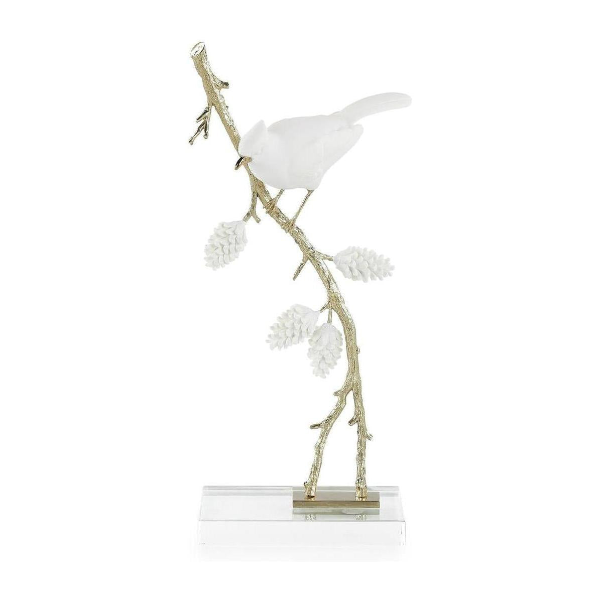 John Richard Decor Porcelain Bird Sculpture on Pine Branch II