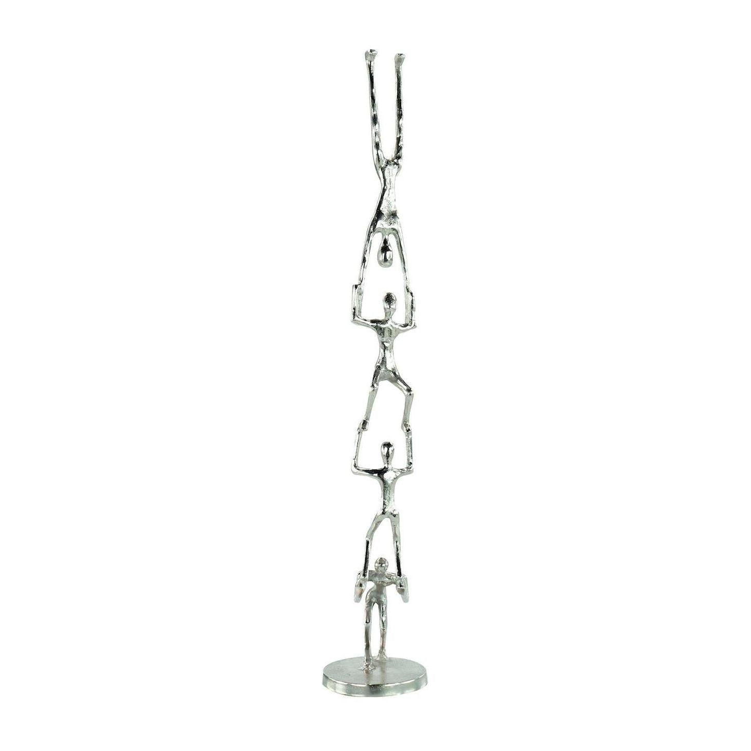 John Richard Decor Gymnast Tower Sculpture, Large Nickel