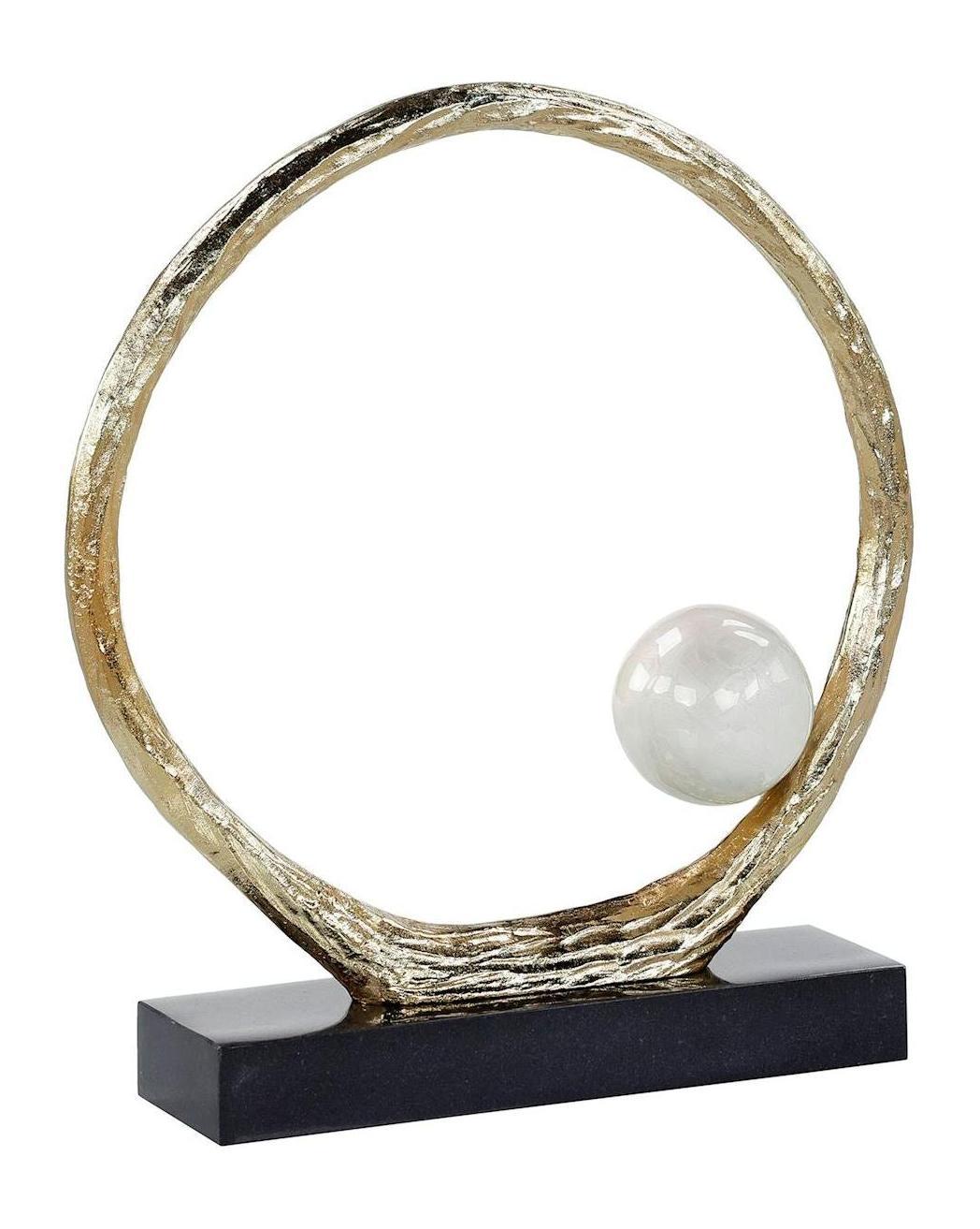 John Richard Decor Anello di Perle Sculpture on Iron Base