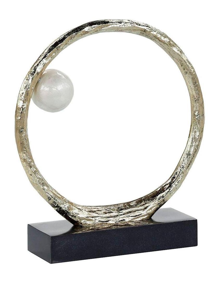 John Richard Decor Anello di Perle Sculpture on Iron Base