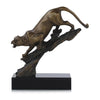 John Richard Decor Perched Predator Sculpture on Marble Base