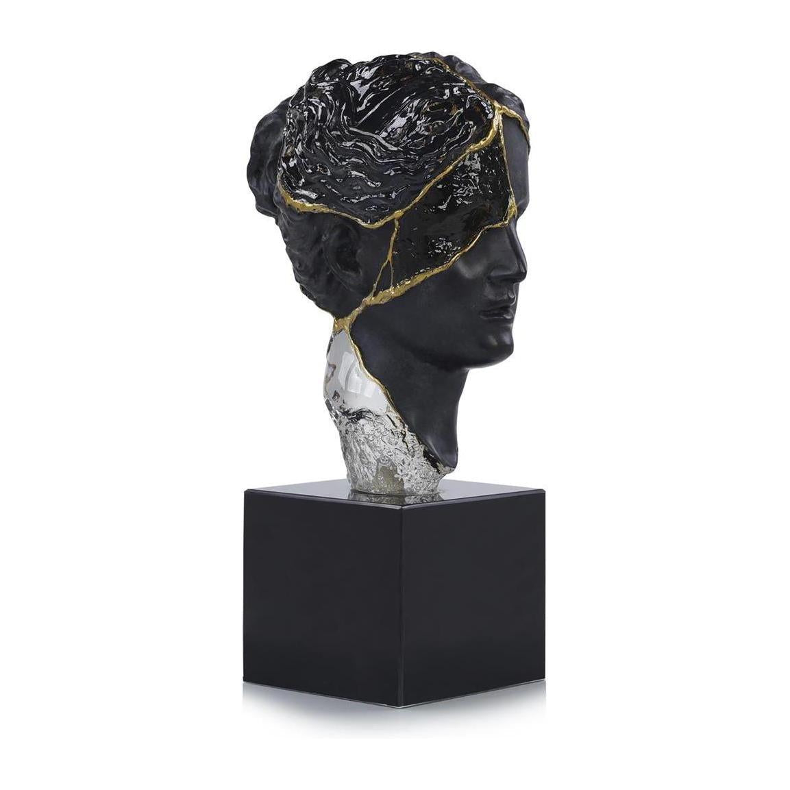 John Richard Decor Fragmented Bust on Marble Base