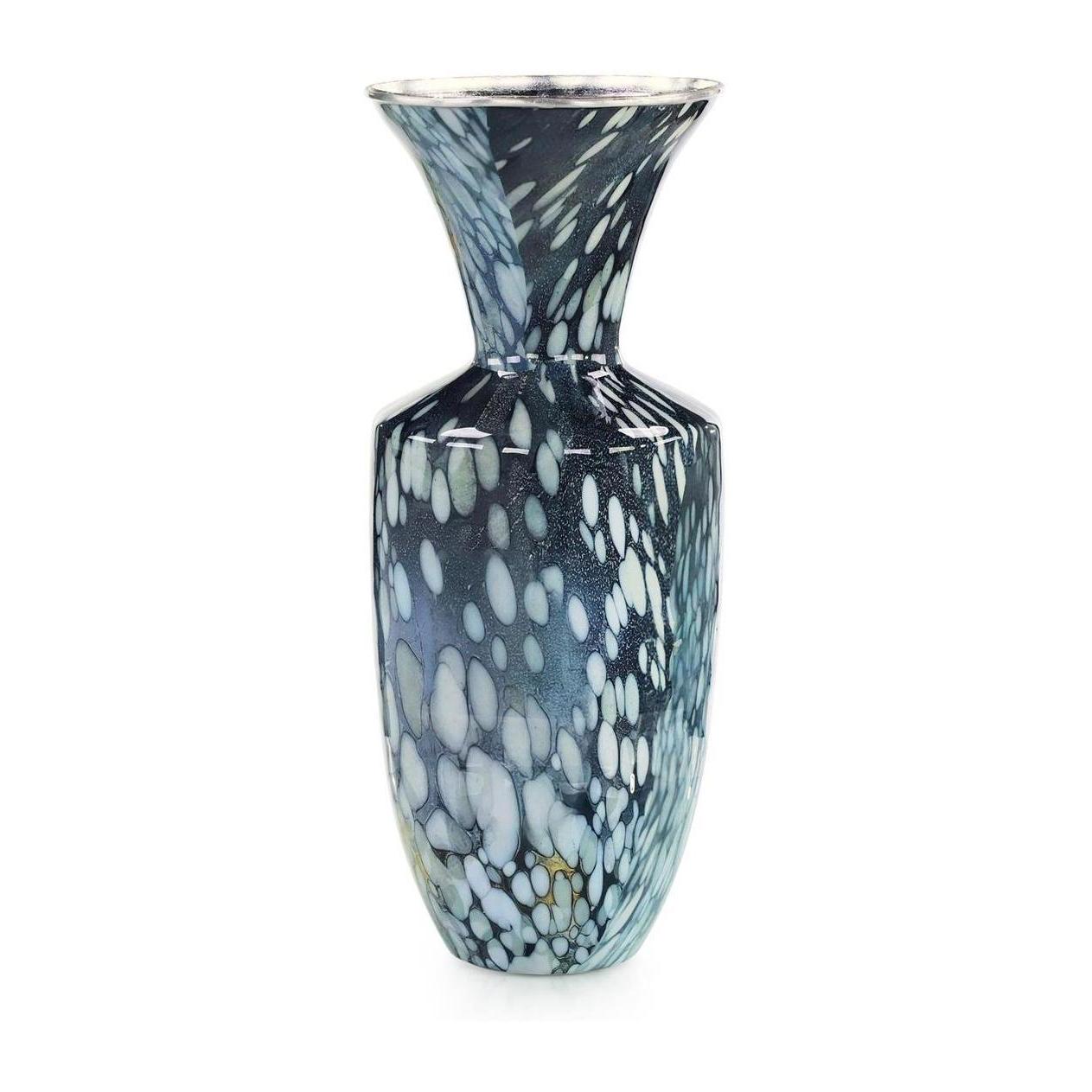John Richard Decor Diana Vase, Blue Enamel