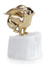John Richard Decor Brass Bunny Sculpture on Selenite