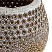 John Richard Decor Perforated Porcelain Vase, Silver