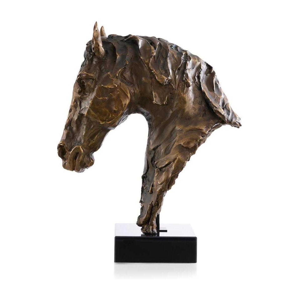 John Richard Decor Horse Bust on Marble