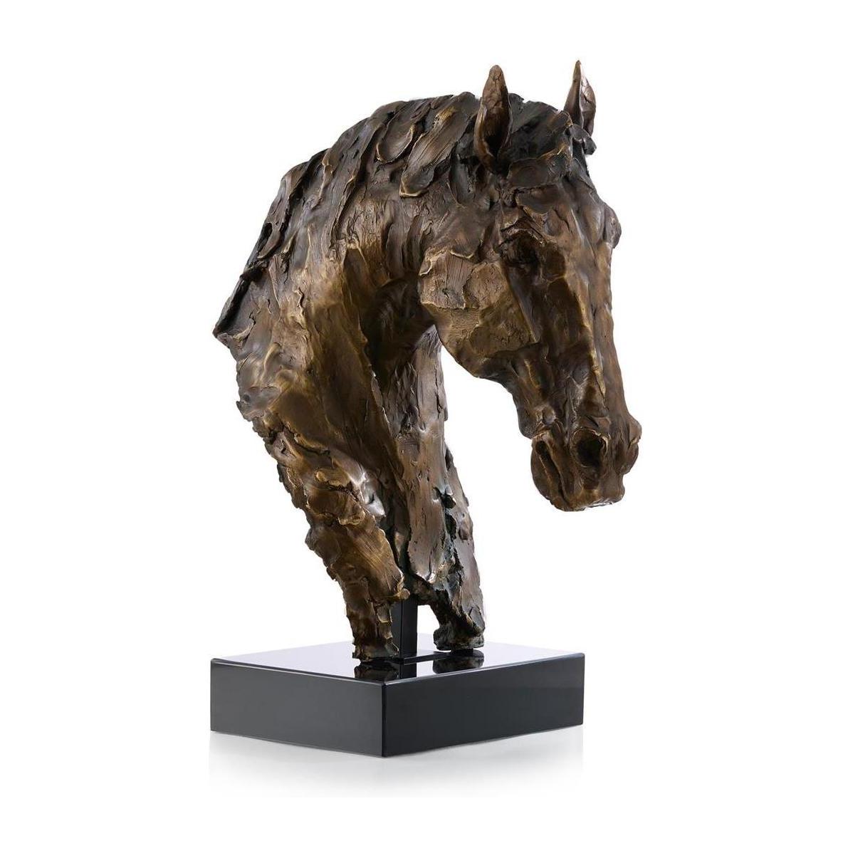 John Richard Decor Horse Bust on Marble
