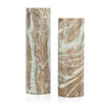 John Richard Decor Marble Pillar Candleholders, Set of 2
