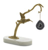 John Richard Decor Brass Sapling Sculpture on Marble