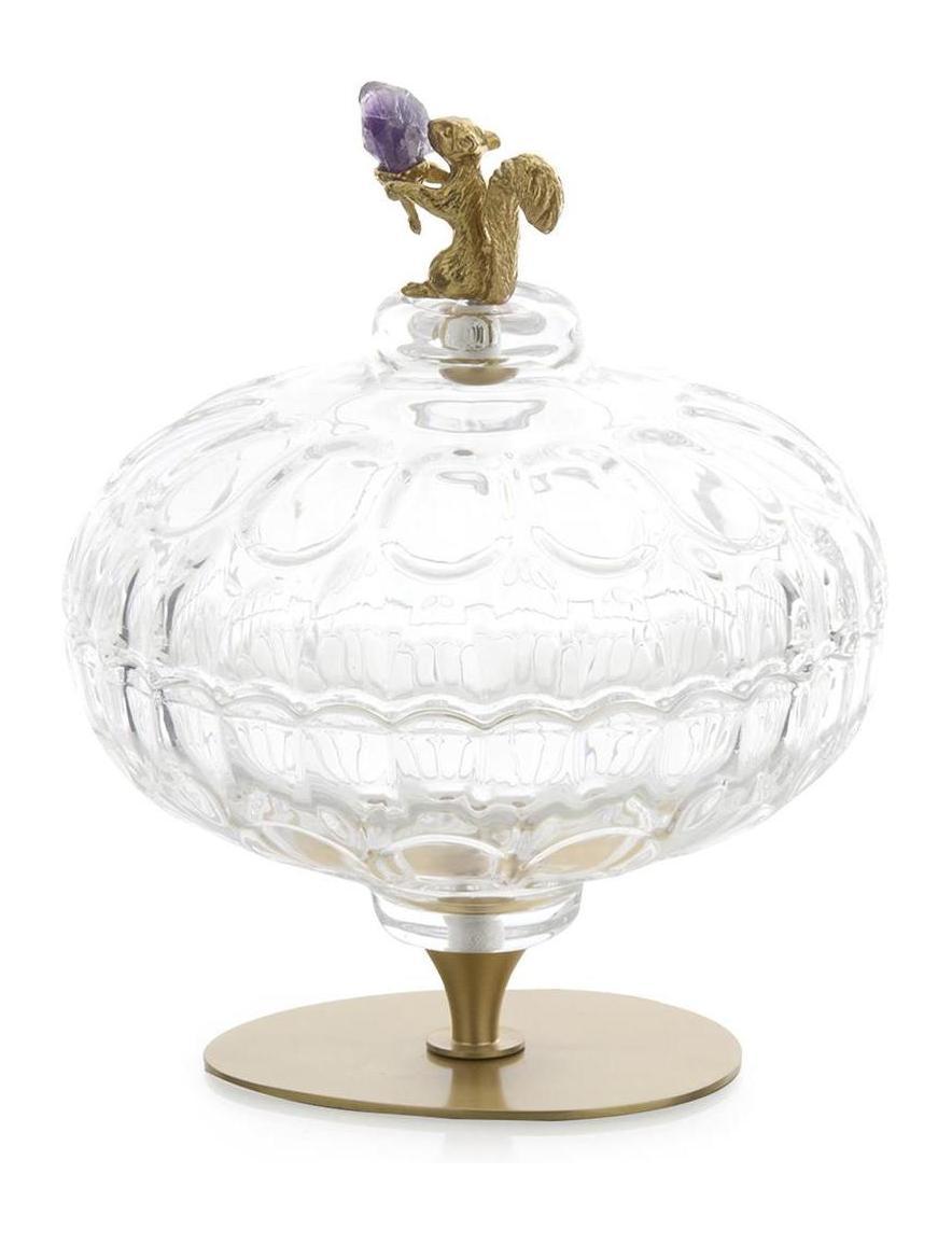 John Richard Decor Brass Squirrel Perfume Bottle