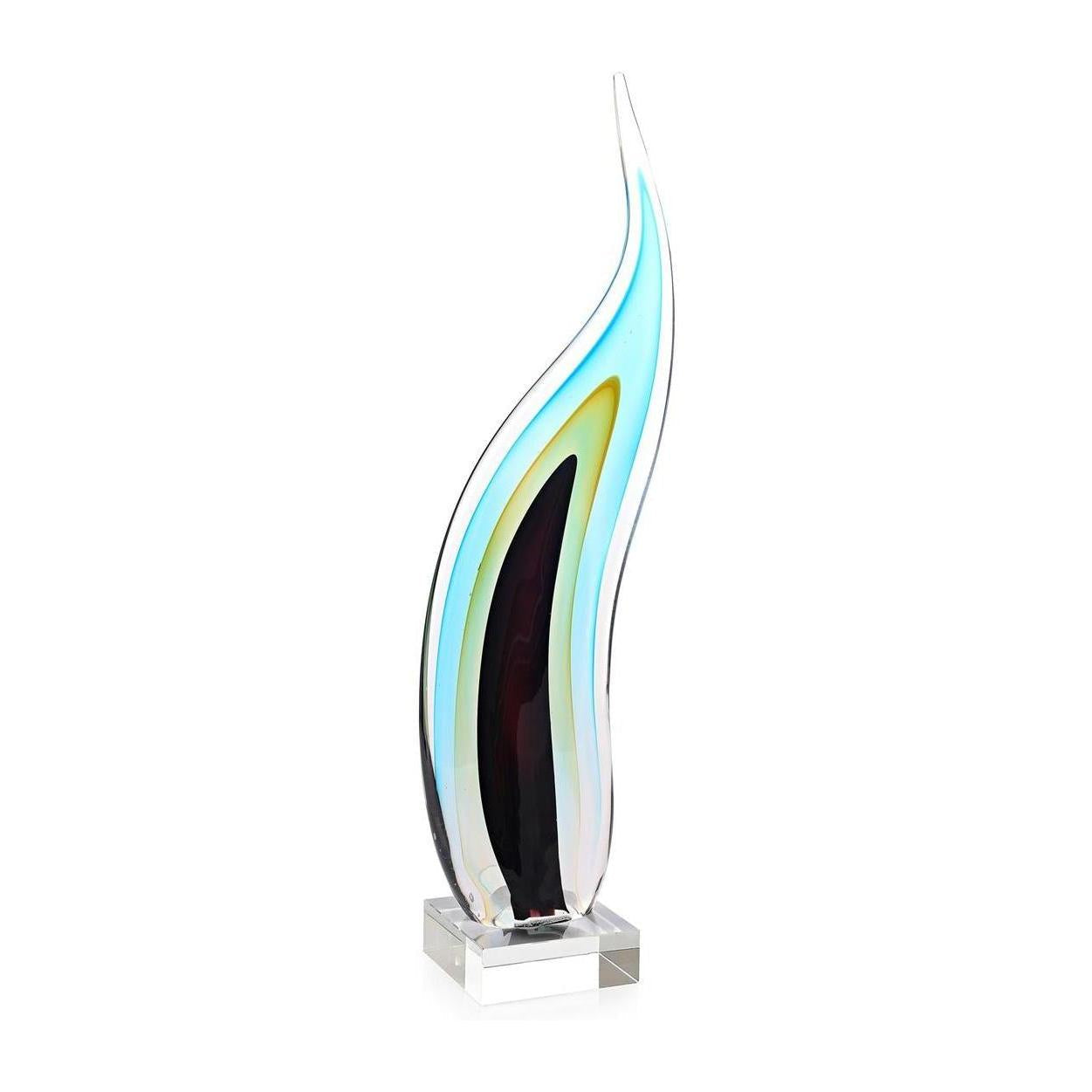 John Richard Decor Glass Wisp Sculpture on Crystal