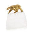 John Richard Brass Bear Sculpture on Selenite