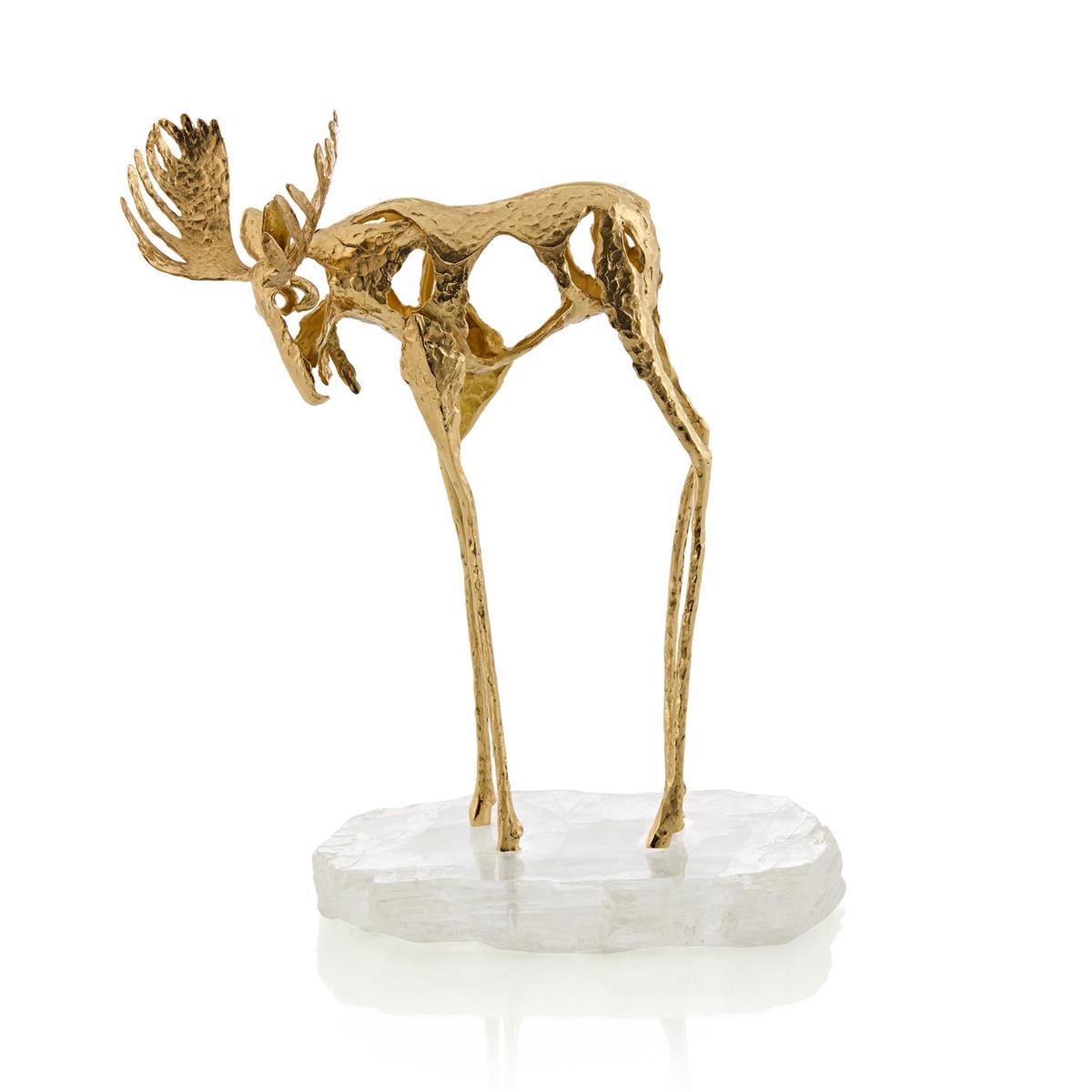 John Richard Abstract Moose Sculpture on Selenite I