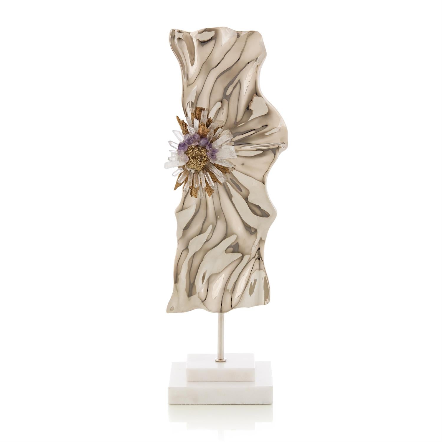 John Richard Abstract Ore Sculpture on Marble