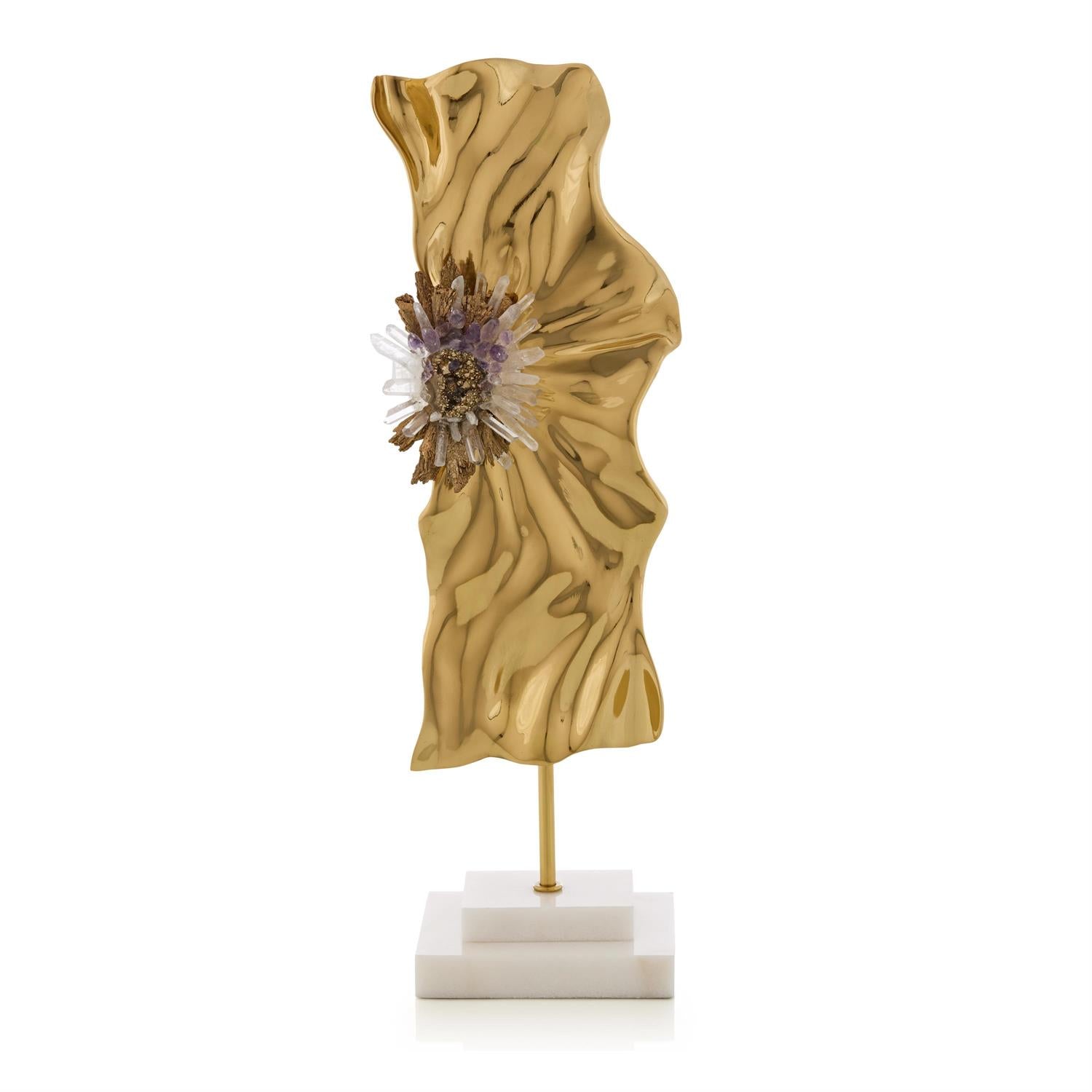 John Richard Abstract Ore Sculpture on Marble