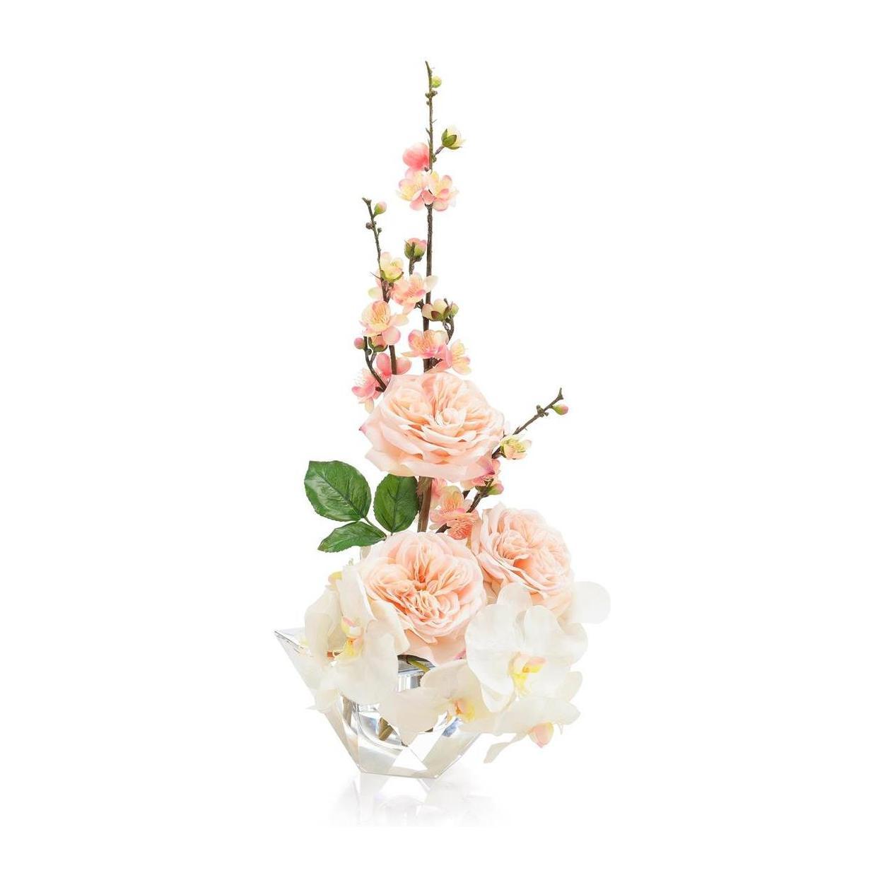 John Richard Decor Pink Rose Blossoms