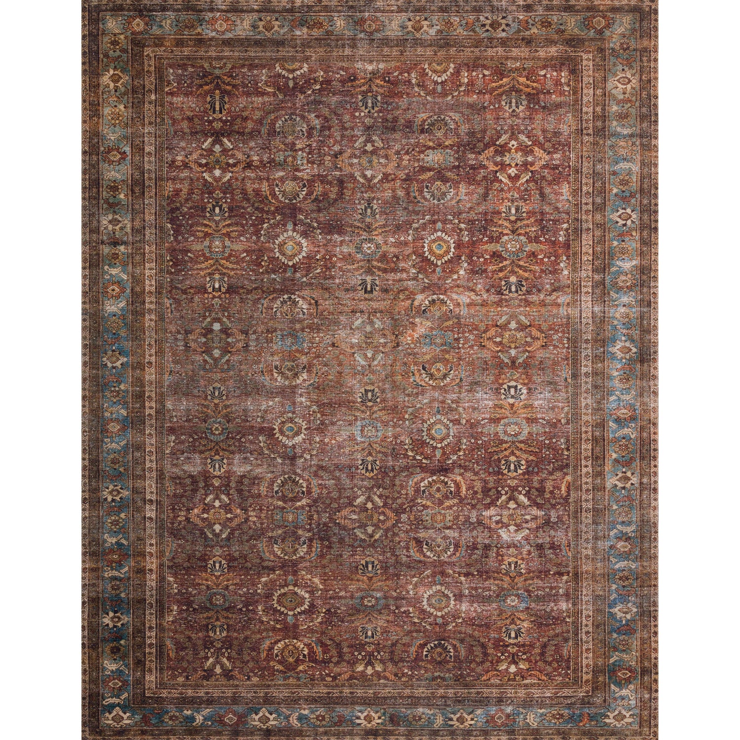 Loloi II Layla LAY-01 Brick / Blue Rug