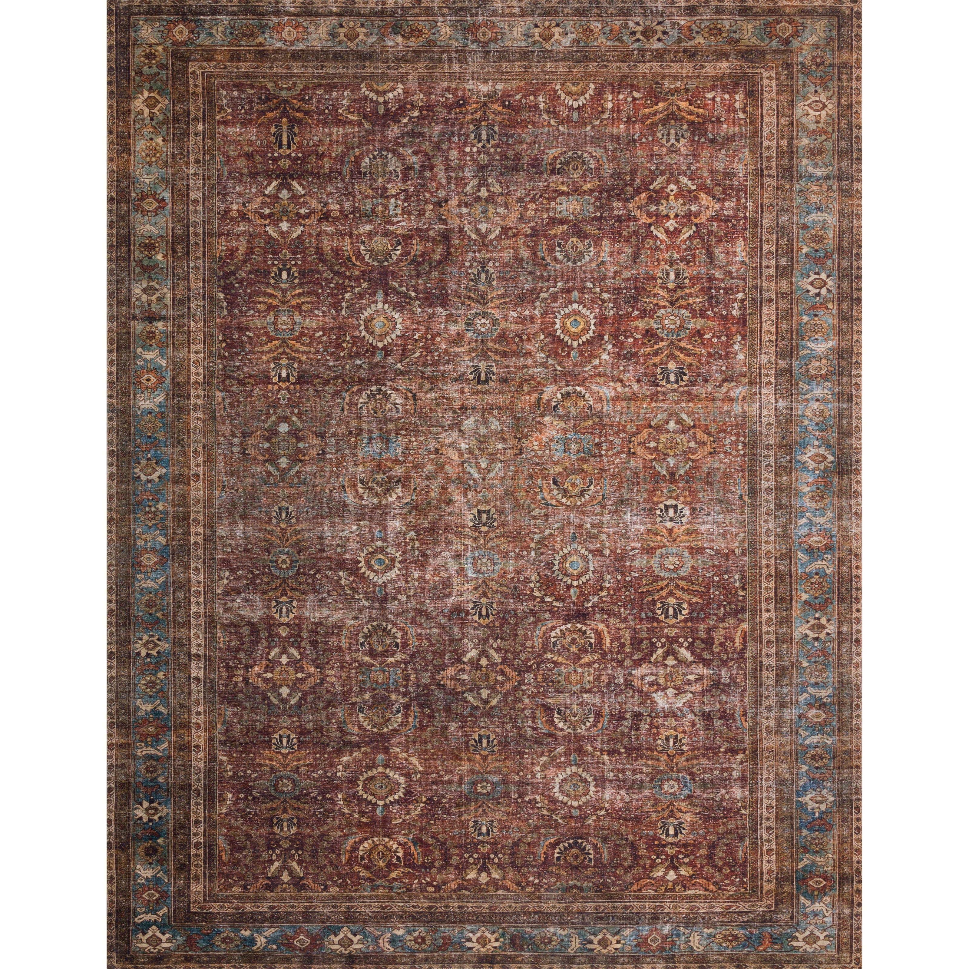 Loloi II Layla LAY-01 Brick / Blue Rug
