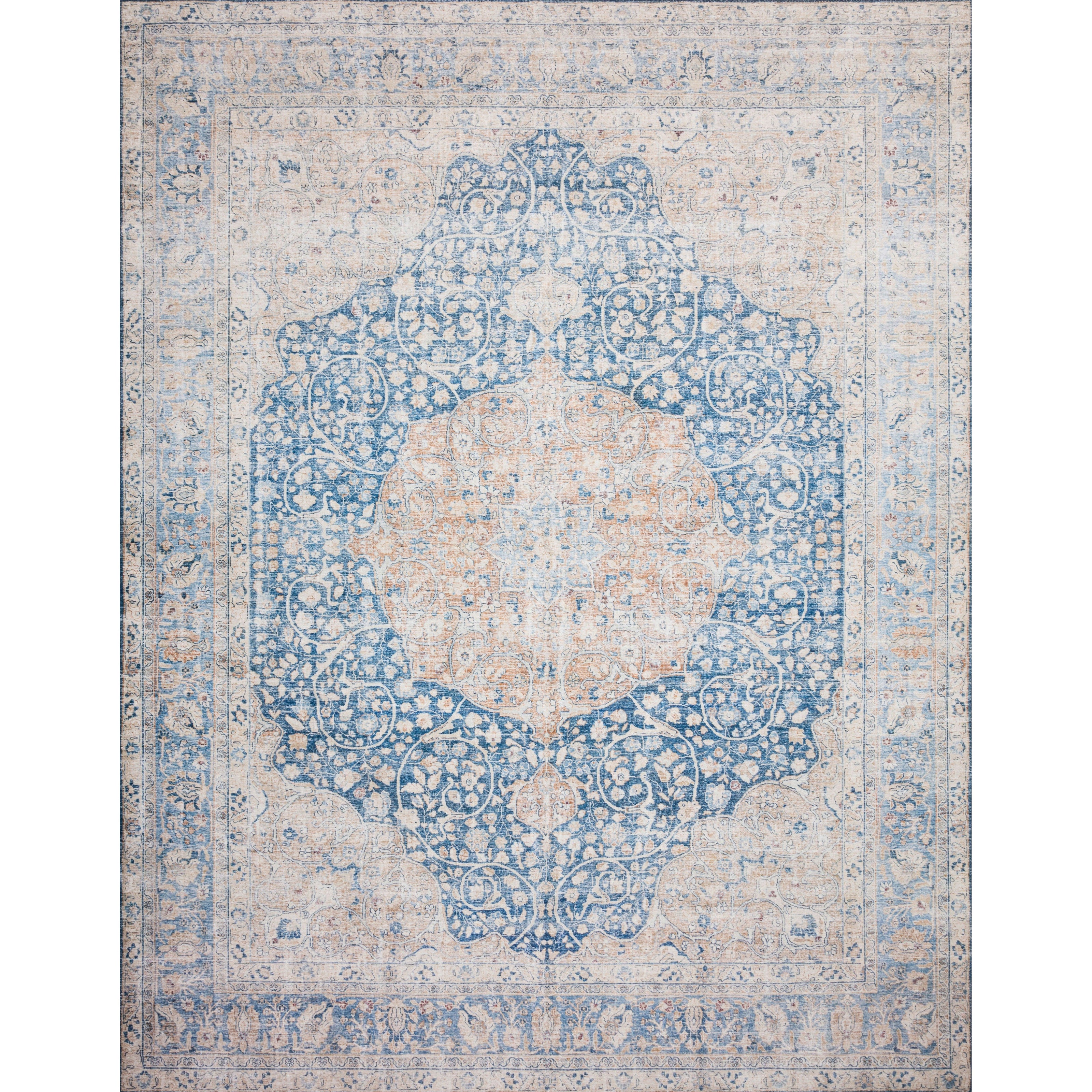 Loloi II Layla LAY-07 Blue / Tangerine Rug