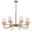 Uttermost Lassen 8 Light Brass Chandelier