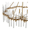 Uttermost Crystal Stick 8 Light Brass Chandelier