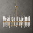 Uttermost Crystal Stick 8 Light Brass Chandelier