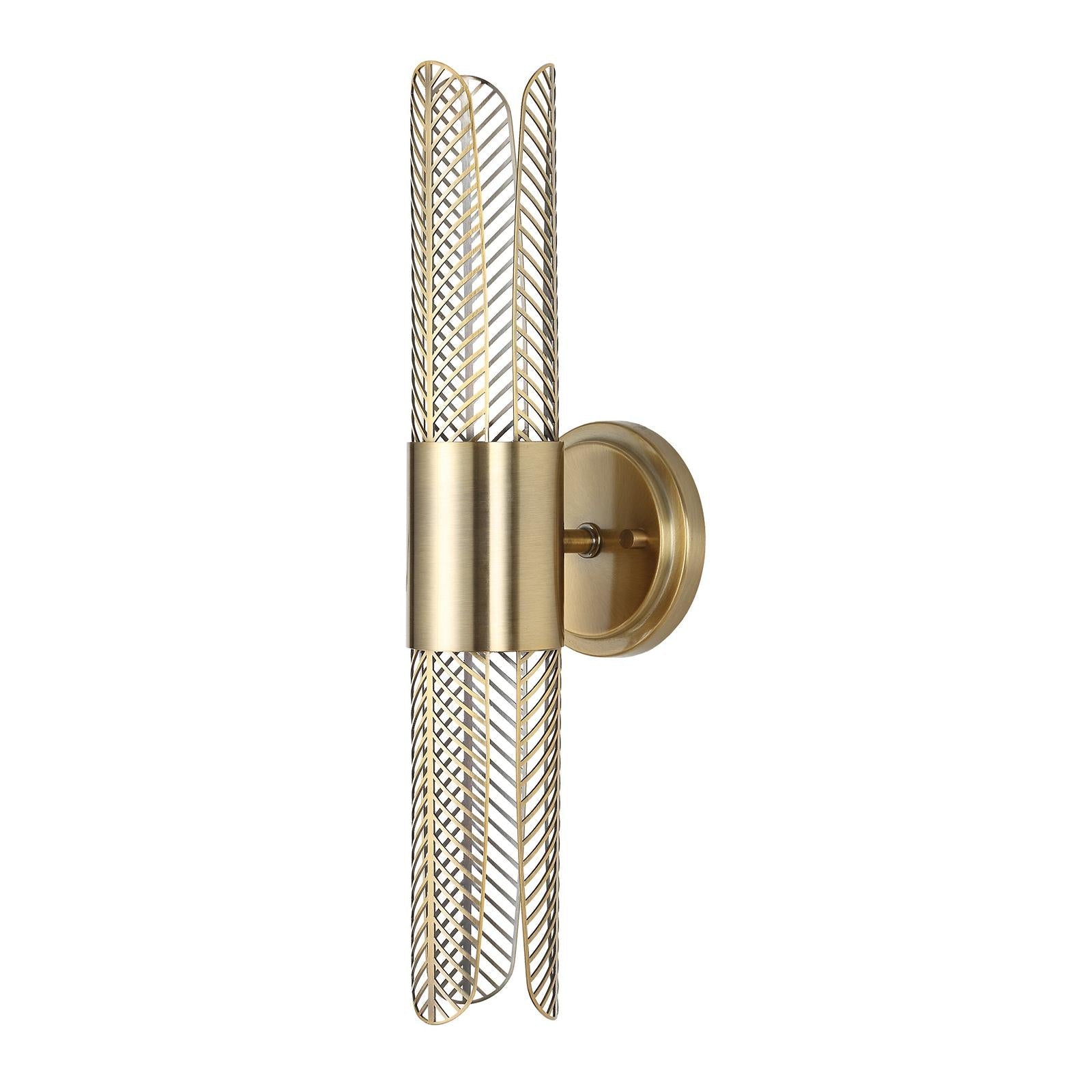 Uttermost Cret 2 Light Led Brass Sconce