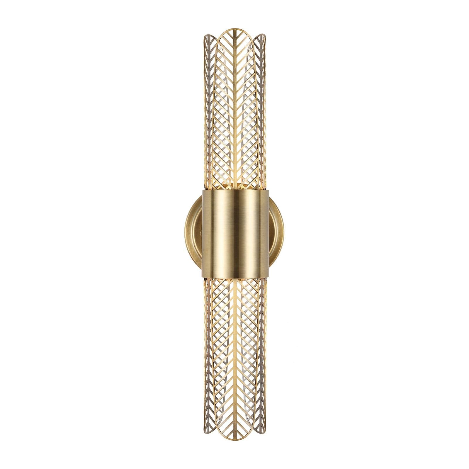 Uttermost Cret 2 Light Led Brass Sconce