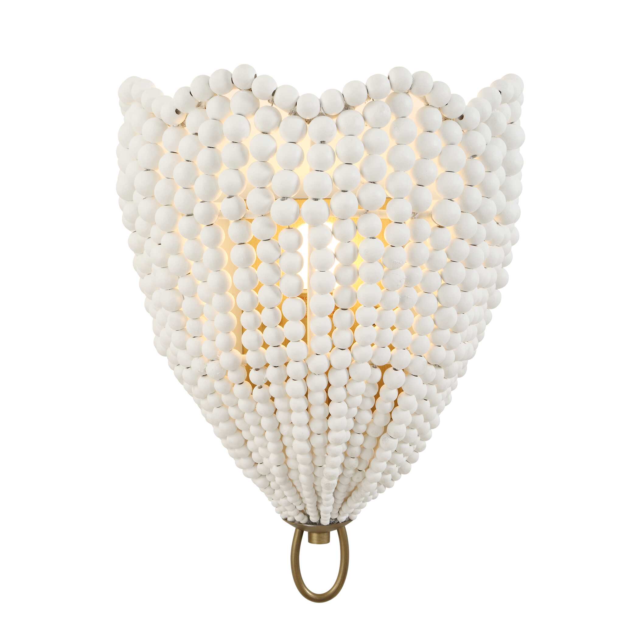 Uttermost Biddeford 1 Light White Beaded Sconce