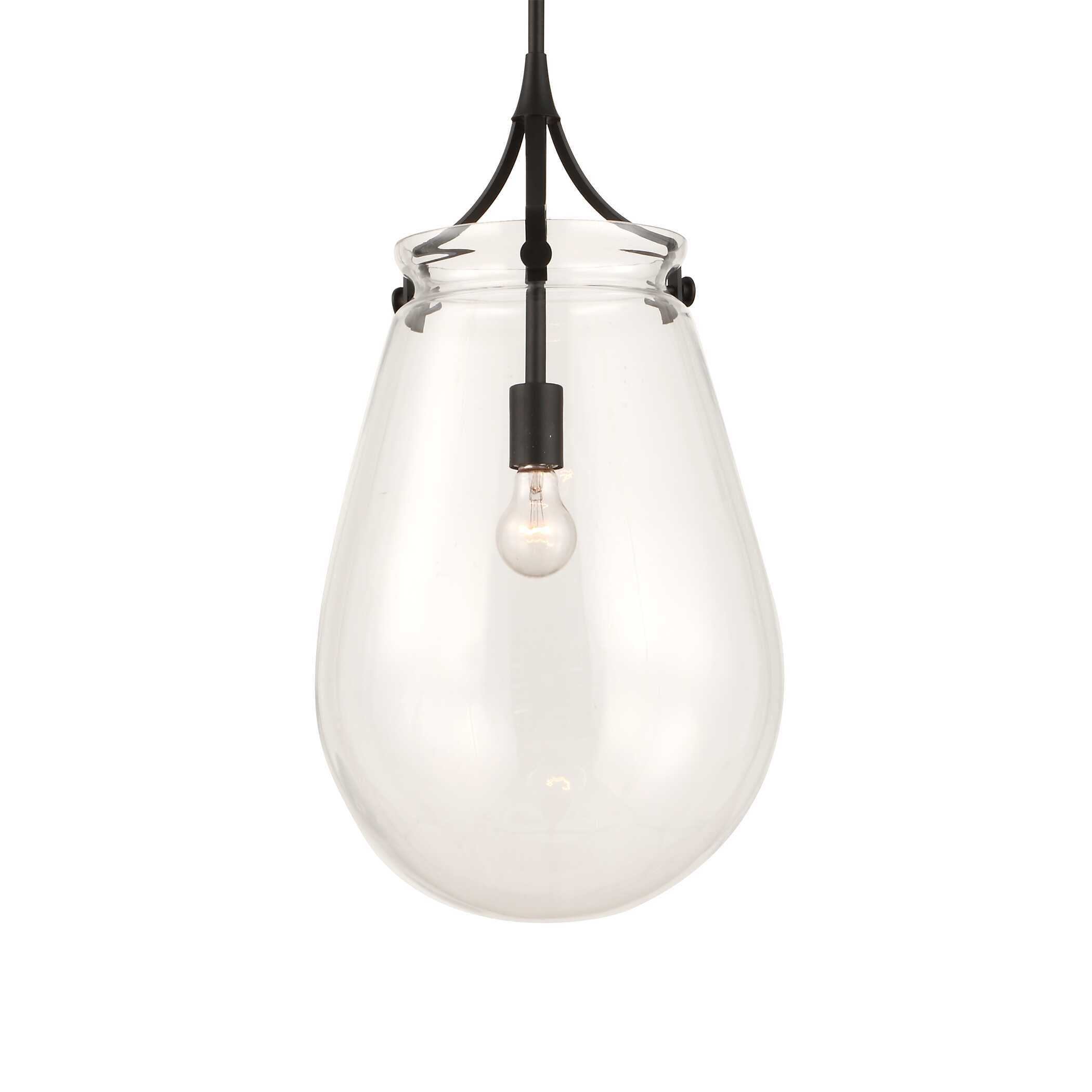 Uttermost Dewdrop 1 Light Glass Shade Pendant