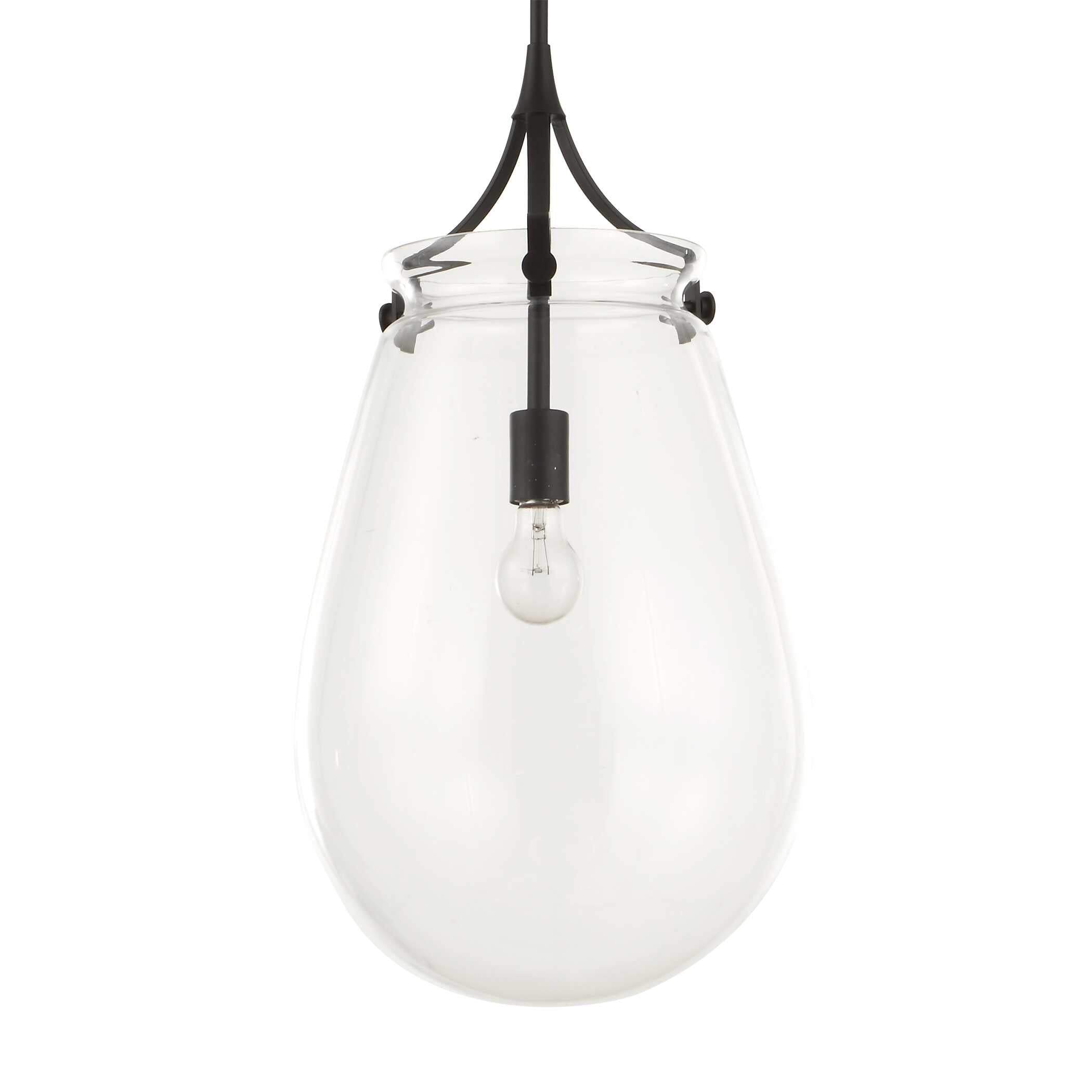 Uttermost Dewdrop 1 Light Glass Shade Pendant