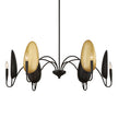 Uttermost Warwick 6 Light Matte Black Chandelier