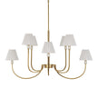 Uttermost Poppins 8 Light Brass Chandelier