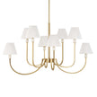 Uttermost Poppins 8 Light Brass Chandelier