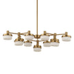 Uttermost Wedge 12 Lt LED Brass Chandelier