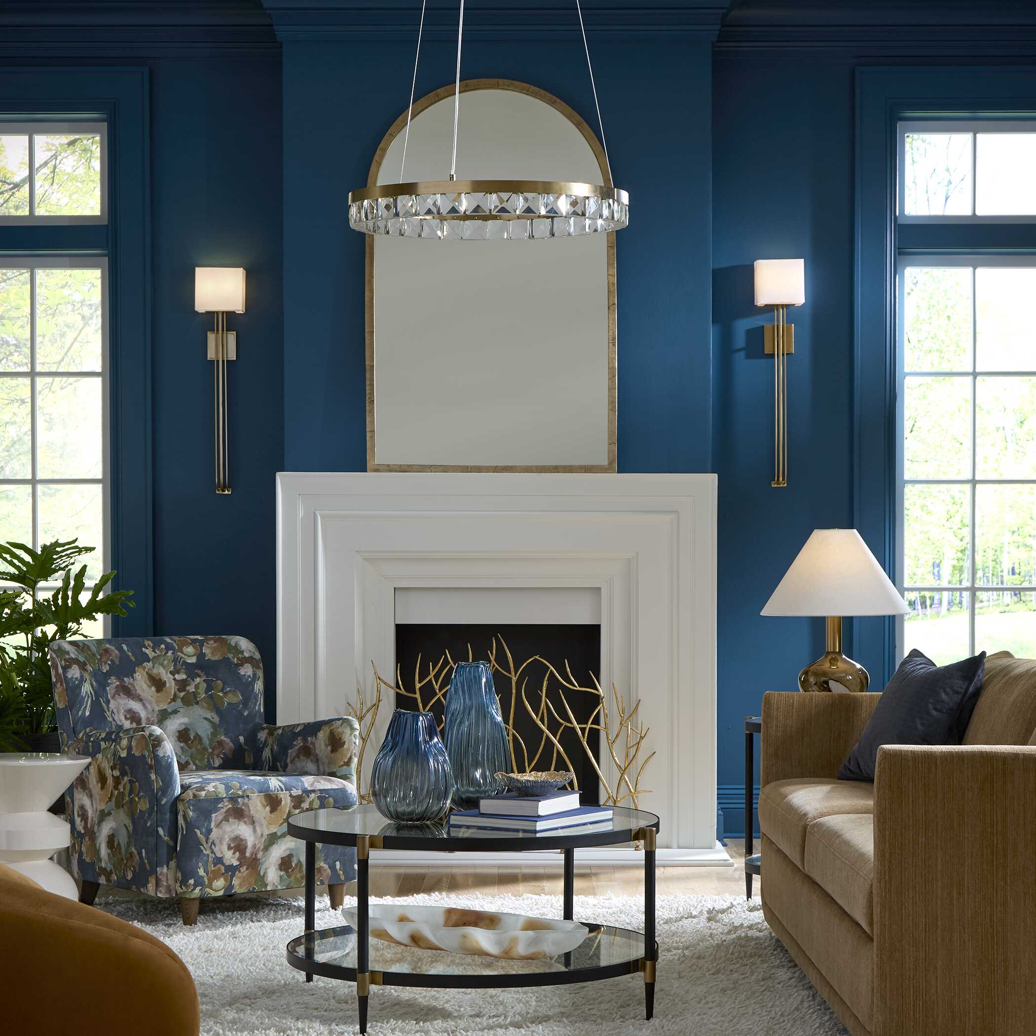 Uttermost Trenton 2 Light Brass Sconce