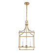 Uttermost Montreal 4 Light Brass Lantern Pendant
