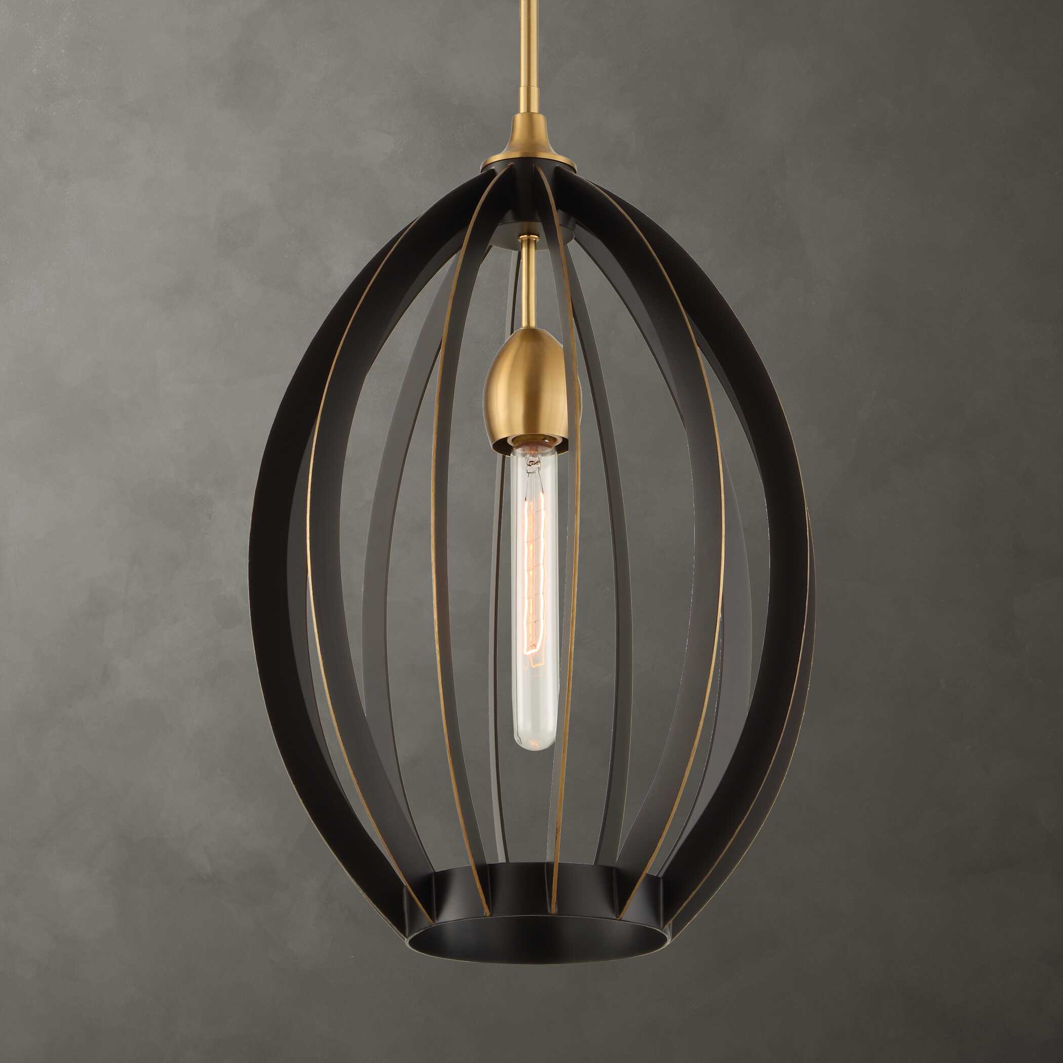 Uttermost Darby 1 Light Architectural Oval Pendant
