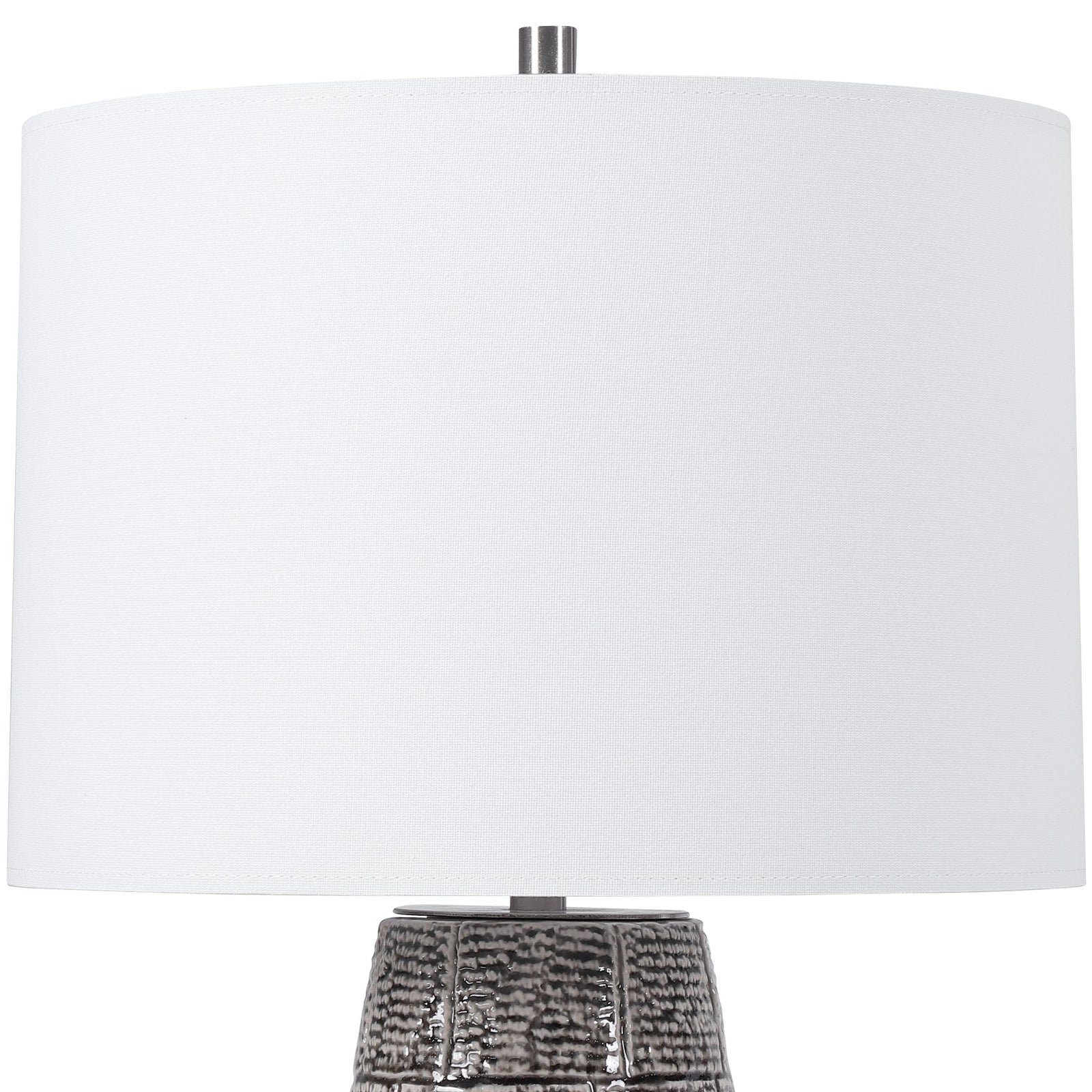 Modern Accents Offset Brick Pattern Ceramic Table Lamp