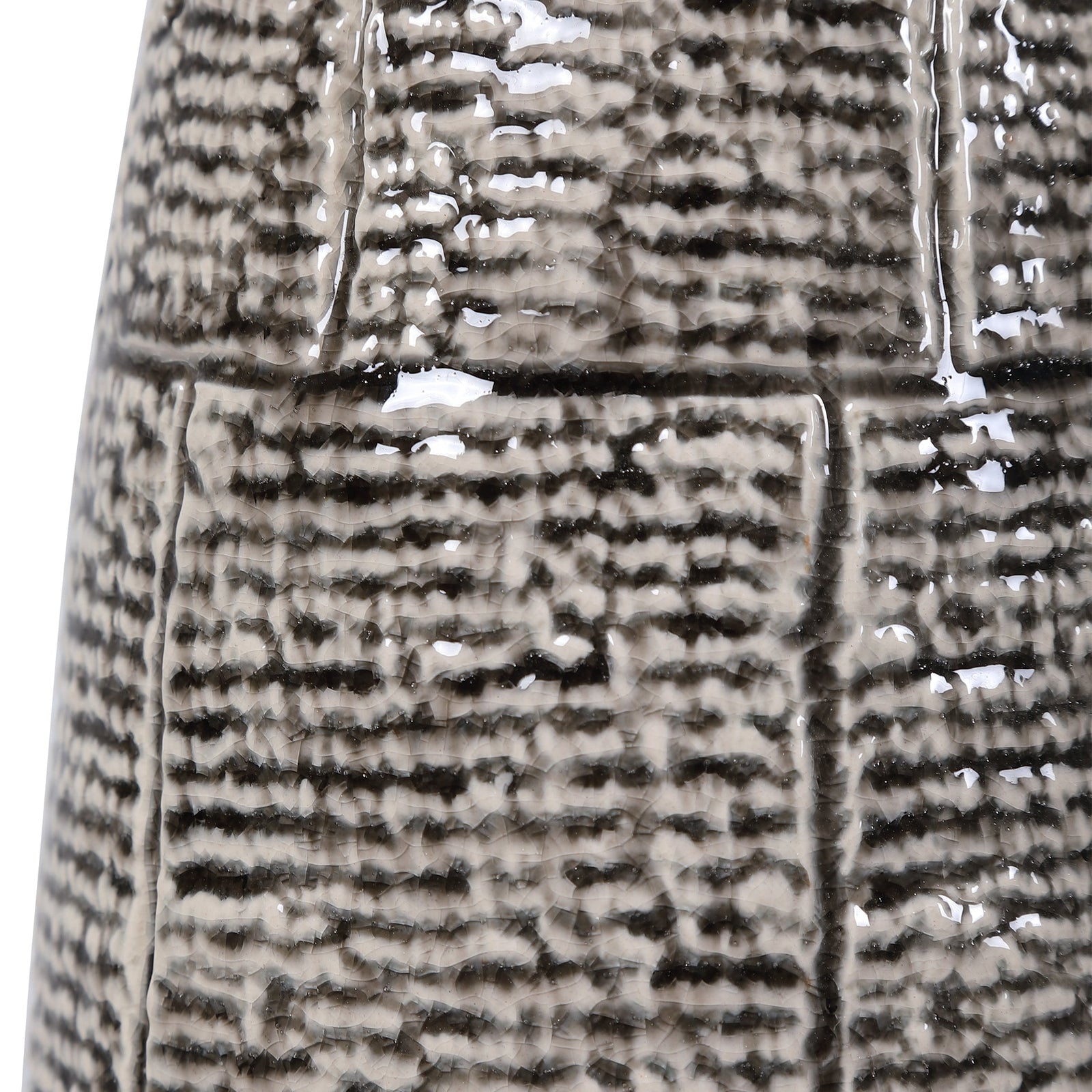 Modern Accents Offset Brick Pattern Ceramic Table Lamp