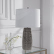 Modern Accents Offset Brick Pattern Ceramic Table Lamp
