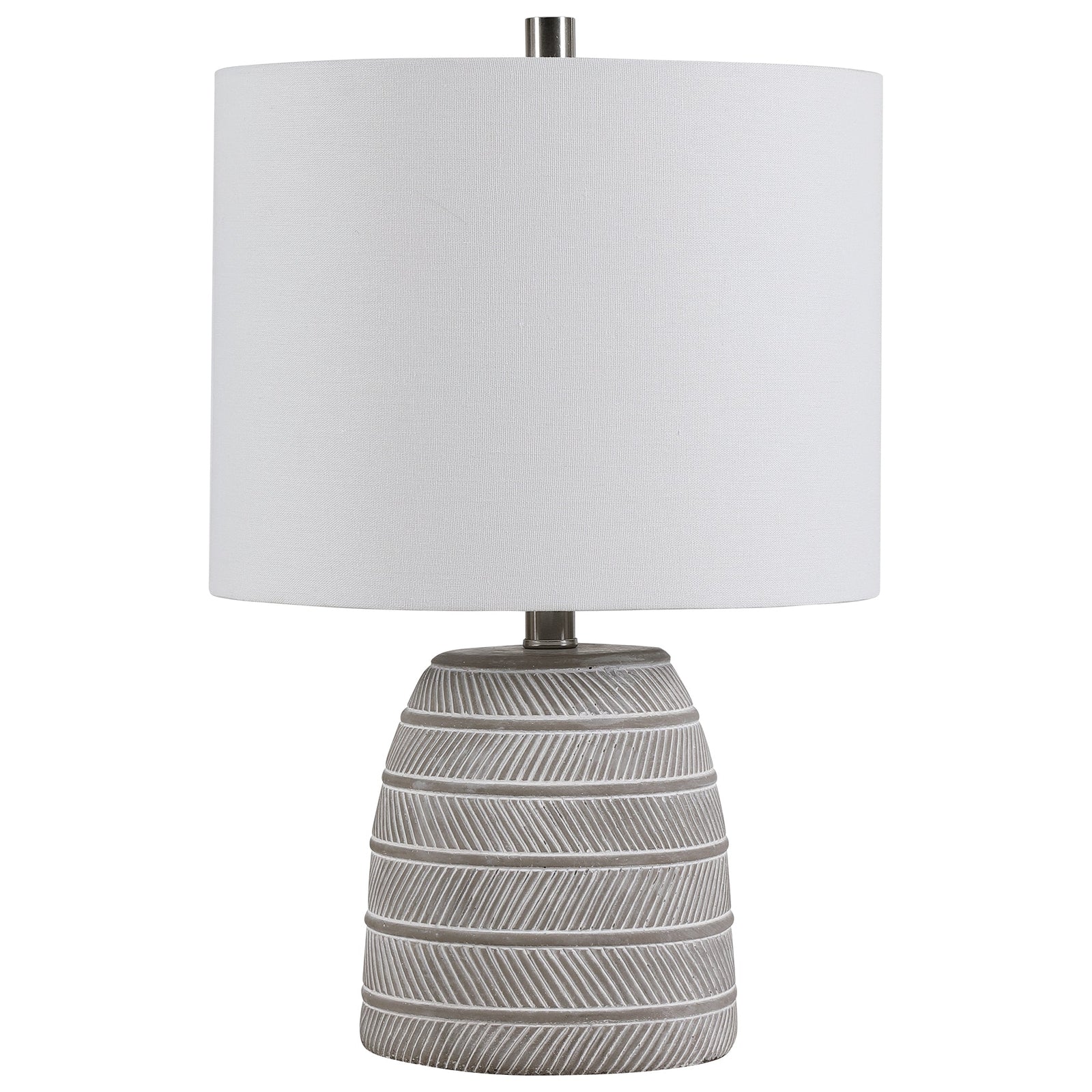 Modern Accents Etch and Pattern Concrete Table Lamp